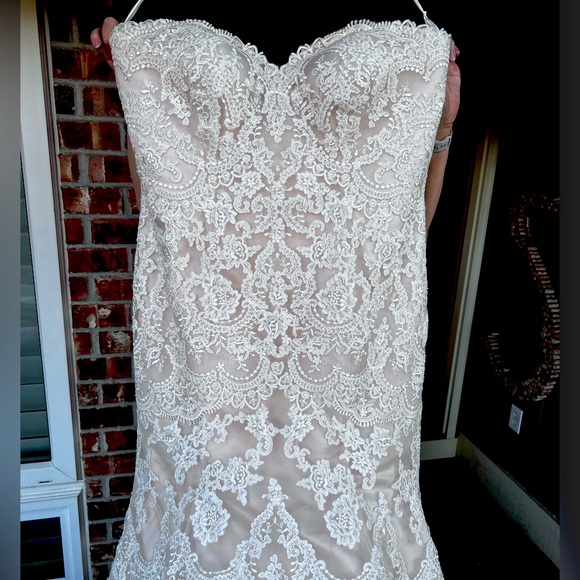 Allure Bridals Strapless Bridal Dress (Style W383) - Picture 3 of 9